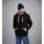 Sweatshirt de trabalho com fecho com capuz preto