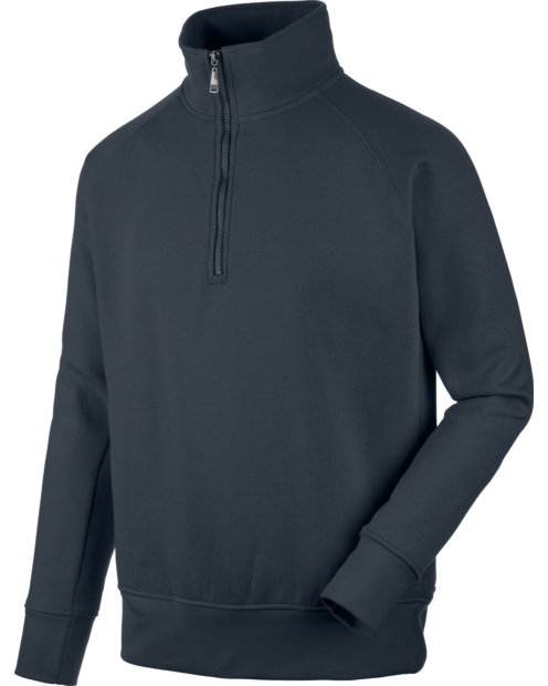 Sweatshirt Job + meio fecho azul-marinho