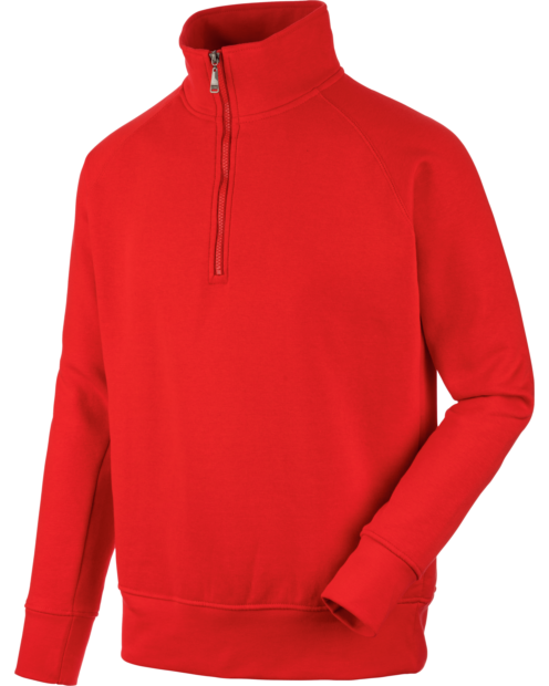Sweatshirt Job + meio fecho Vermelho