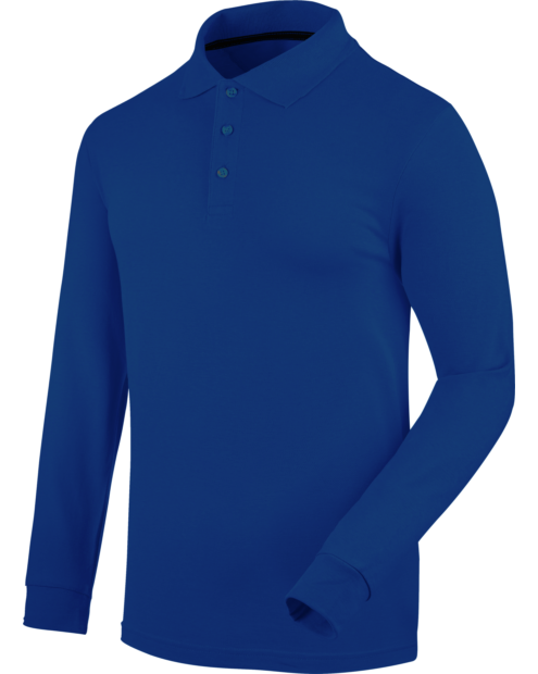 Polo Job + manga comprida Azul Real