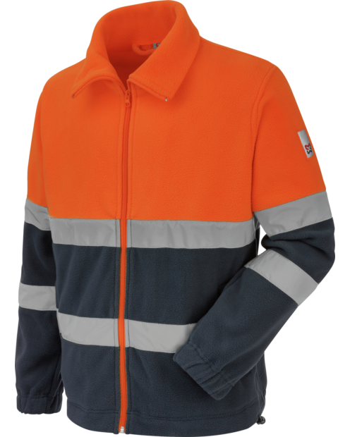 Polar de Trabalho Alta Visibilidade 1/2 Laranja/Azul-marinho