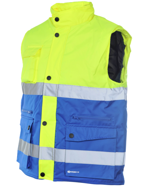 Colete de Trabalho Alta Visibilidade 2/1 Amarelo/Real