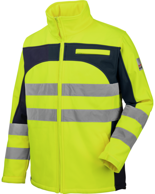 Softshell de trabalho Alta Visibilidade 2/2 Amarelo/Azul-marinho
