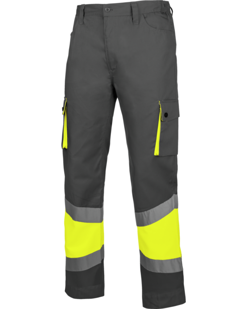 Calças de Trabalho Térmicas Alta Visibilidade 1/2 Amarelo/Cinzento