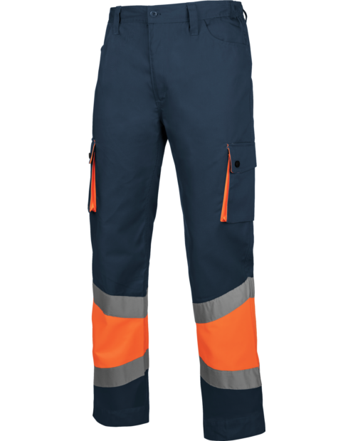 Calças de Trabalho Térmicas Alta Visibilidade 1/2 Laranja/Azul-marinho