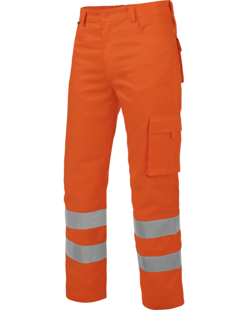 Calças de Trabalho Térmicas Alta Visibilidade 2/2 Laranja