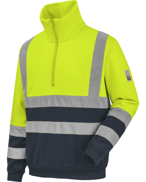 Sweatshirt de Trabalho AV 2/2 Amarelo/Azul-marinho