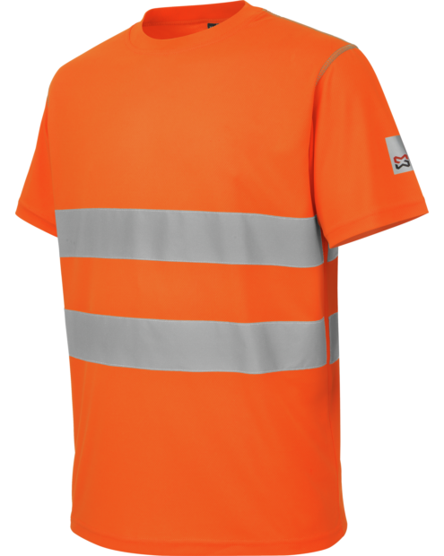 T-shirt Manga Curta Alta Visibilidade Laranja