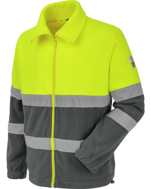 Polar de Trabalho Alta Visibilidade 1/2 Amarelo/Cinzento