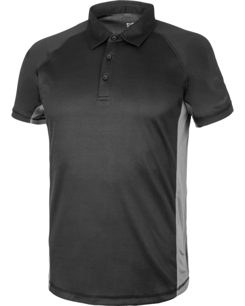 Polo Dry-Tech de Trabalho Preto / Cinzento